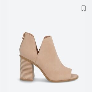 Rustic, open toe bootie